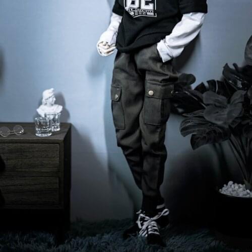 NEW 1/3 SD17 Uncle Boy Fashion handsome Black/Army green Vertical band overalls BJD clothes