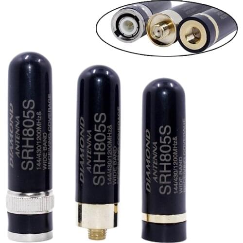Diamond SRH805S Mini Short Walki Talkie VHF UHF Antenna SMA-Female /SMA-Male/BNC SRH-805S for Baofeng TYT Wouxun Yaesu Ham Radio