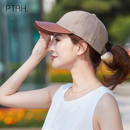 [PTAH] 2021 Summer Visors Female Sun Protection Hundreds of Vacation Outdoor Sports Baseball Caps Female Adjustable Summer Hats
