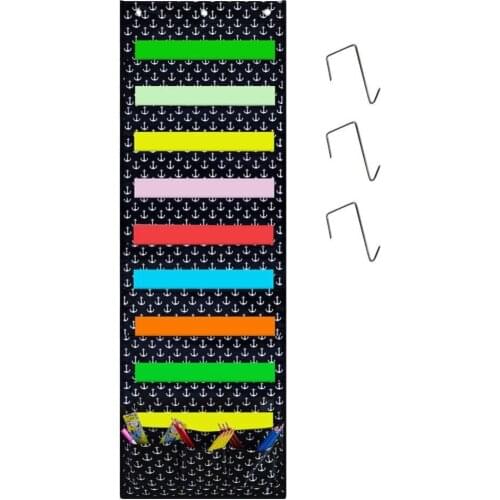 Godery Wall Pocket Chart Organizer, School Pocket Chart 9 Large Pockets 3 Small Pockets & 3 Hangers, Multi-Purpose Wall Hanging