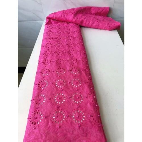 NigerianLace Fabric With Pearls African Beaded Lace Fabrics For Women Party Dress 5Yards