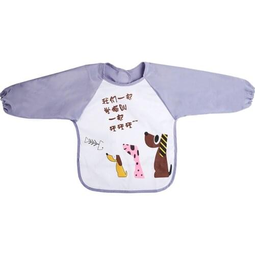 Cartoon Colorful Baby Bibs Long Sleeve Art Apron Animal Smock baby Bib Burp Clothes Soft Feeding Eat Toddle Waterproof