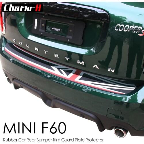 Rubber Car Rear Bumper Guard Protector Union Jack Flag Scuff Protective Decal Sticker For Mini Cooper Countryman F60 2017-On