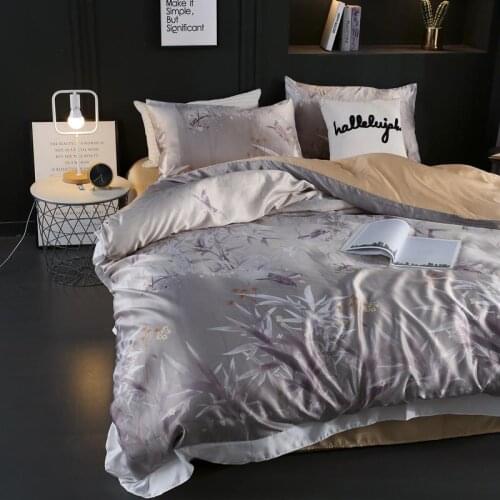 Luxury Satin Silk Duvet Cover Soft Quilt Cover High Quality Home Textile Queen King Double Size Comforter Case Wedding Gift New