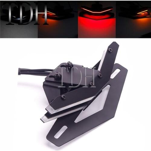 Steel License Plate Holder Bracket Rear Tail Tidy Fender Eliminator Kit Brake Blinker Turn Signals For 790 2017 2018 2019 2020