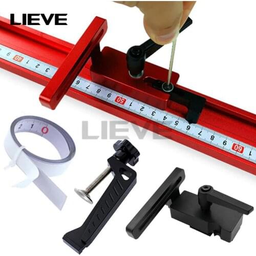 Chute Aluminium alloy T-tracks Model 45 T slot and Standard Miter Track Stop Woodworking Tool for workbench Router Table
