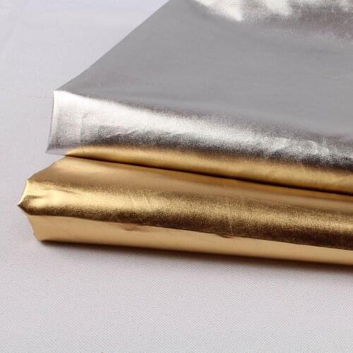 Metallic Gold Silver down proof fabric for coat down jacket fabric 150cm wide sold by the half meter