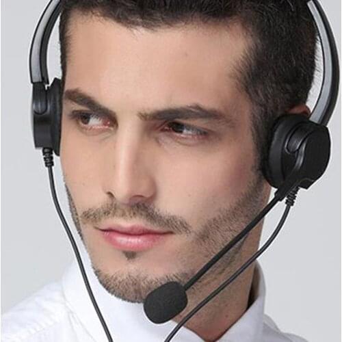USB Headset with Microphone Call Center Headsets Headband Earphone Customer Service Headphone for Computer Mobile Phone