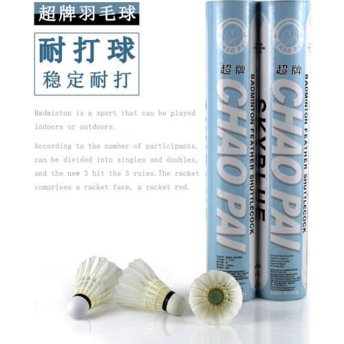 5tubes Badminton Shuttlecock Light Blue ChaoPai Duck Feather Durable Performance Shuttle Best for Training Birdies L2116-5SPA