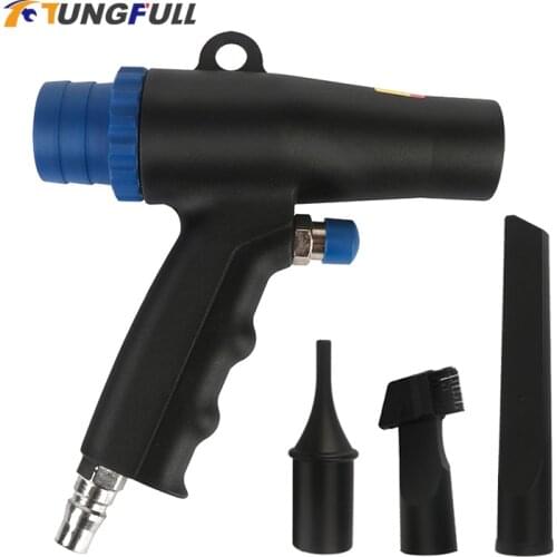 Air Vacuum Blow Gun 2 In 1 Blowing Vacuum Cleaner Pneumatic Dust Suction Vacuum Cleaner Tools Duster Energy-saving Pistol Type