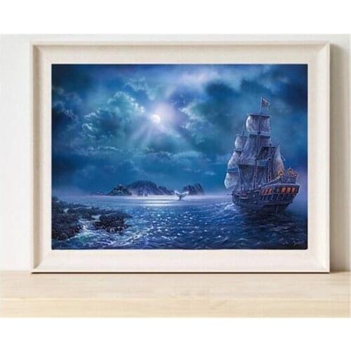 Needlework 5D Diy Diamond Painting Cross Stitch Diamond Embroidery sailingVertical Print Rubiks Cube Drill Picture