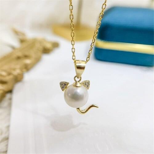 1PCS S925 Sterling Silver Pearl Tray Charm Connector Bail Pendant Clasp DIY Necklace Jewelry Making Accessories