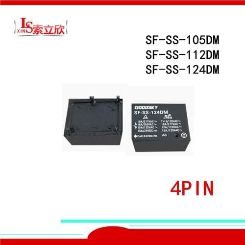 10PCS/LOT 100%NEW relay SF-SS-105DM SF-SS-112DM SF-SS-124DM SF SS 124DM 16A 4PIN 5V 12V 24V alternative HF7520-024-HSTP