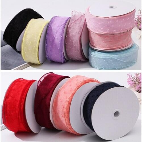 50 Yards Per Roll 3d Pompon With Edge Wavy Seersucker Ribbon For For Girl DIY Hair Band Bow Gift Wedding Bouquet Accessories