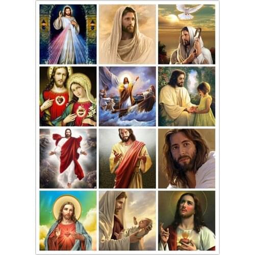 Zhui Star Embroidery Full Drill Display Religion Picture Of Rhinestones Diamond Painting People Cross Stitch Mosaic Wall Decor