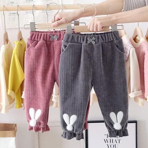 Girls Baby Winter Pants Velvet Warm Girls Kids Boys Comfortable Cute Casual Long Pant Trousers Clothes Children Clothing