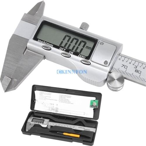 DHL 20PCS 150mm 6" LCD Digital Vernier Caliper Electronic Gauge Micrometer Precision Tool Silver (Color: Silver)