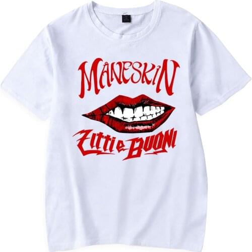 Maneskin T-Shirts Italian Band Streetwear Men Women Fashion 100% Cotton T Shirt High Quality Harajuku Tees Tops Unisex Clothing