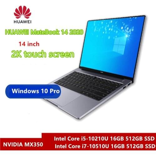 HUAWEI MateBook 14 2020 Laptop Intel Core i5-10210U/i7-10510U 16GB 512GB SSD 2K touch screen MX350 Windows 10 Pro English