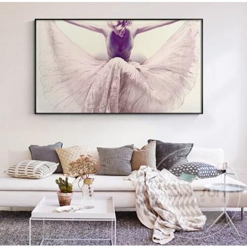 Girlish Elegant ballet dancer Poster And Print Canvas Wall Art Picture for Living Room Bedroom Modern Home Cuadros Decoracion