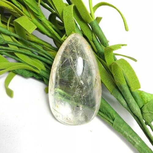 Beautiful Natural Rutile Crystal Rock Stone Polished Necklace Pendant Reiki Healing Chakra Gemstone As Gift