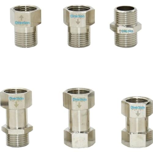 Brass 1/2" Thread One Way Check Valve Threaded Connector Tap Non-Return Valve For Water Tank Water Heater Toilet