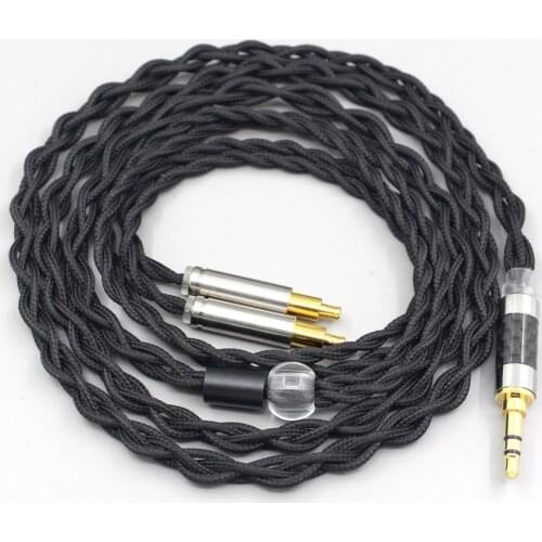 LN007452 Pure 99% Silver Inside Headphone Nylon Cable For Audio Technica ATH-ADX5000 ATH-MSR7b 770H 990H ESW950 SR9 ES750 ESW990
