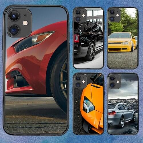 Racing Car Fashion For iPhone 11 Case 6 Mini Pro XS Max X XR 11 8 Plus Luxur Soft TPU Airbag Cover 12Pro 11Pro 12Mini