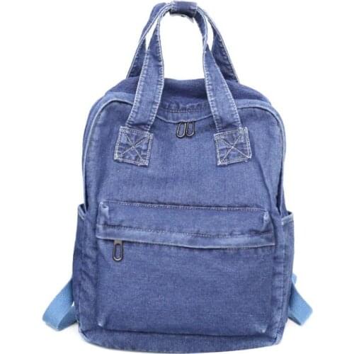 Fashion Women Backpack for School Teenagers Girls Stylish School Bag Ladies Canvas Fabric Backpack Female Bookbag