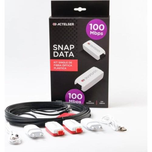 ACTELSER Kit Single 100 Mbps plastic fiber optic Snap Data