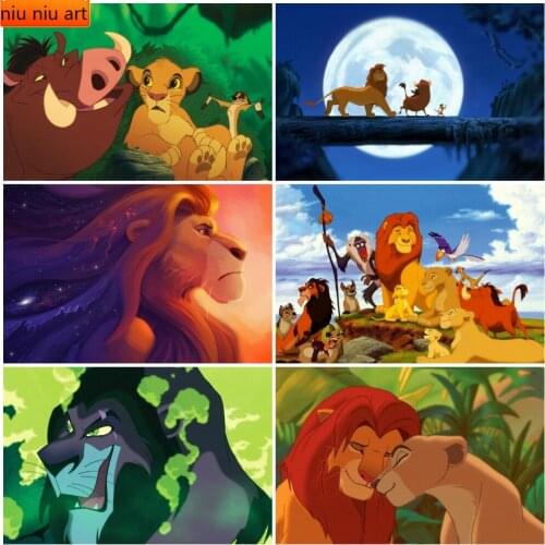 Disney Lion King Diamond Painting Full Diamond Embroidery Diamond Mosaic Cross Stitch Kits Home Decor