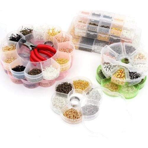 Set Jewelry Findings Tool Open Jump Ring/Lobster Clasp/Tail chain/Clip Buckle/Earring Back/Earring Hooks/ For DIY Jewelry Making