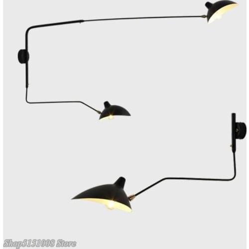 Nordic DaWn Spider Serge Mouille Wall Lights Rotary Long Pole Wall Lamps Bedroom Wall Sconce Creative Living Room Light Fixtures