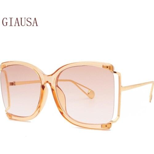 GIAUSA New fashion large frame sunglasses, female toad glasses, anti ultraviolet glasses oversized sunglasses
