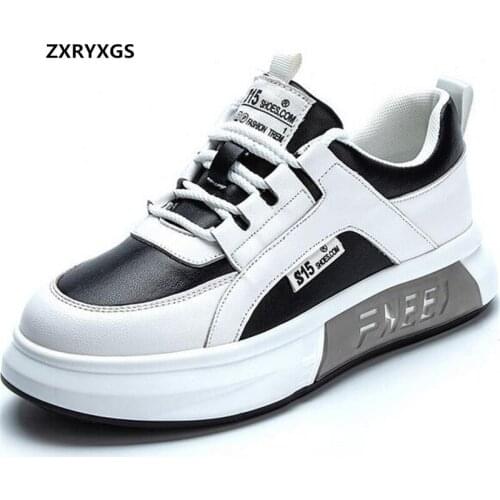 New Autumn Cowhide Microfiber Spell Colors Stitching Women Shoes Casual Sneakers Fashion Casual Shoes Winter Warm Shoes Big Size