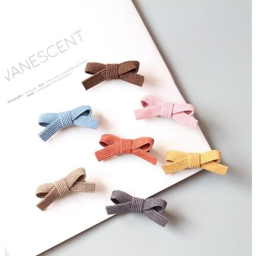 Wholesale Boutique 40pcs Fashion Cute Hair Bow Hairpins Solid Color Mini Bowknot Hair Clips Princess Headwear Hair Accessories