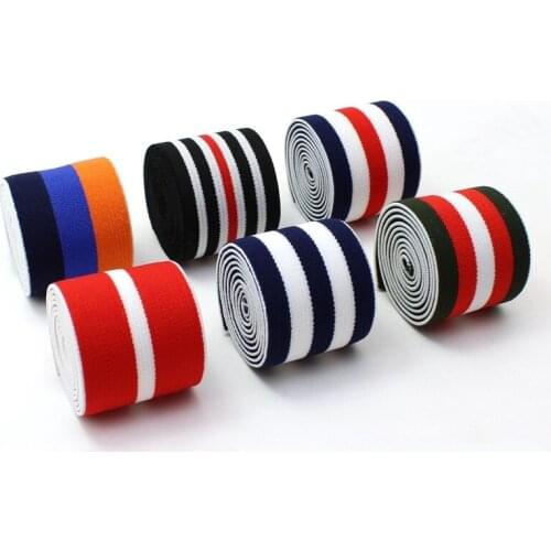 Stripe elastic webbing 4cm wide rubber stretchy band 6meters soft clothing Shoulder strap Neckline skirt belt