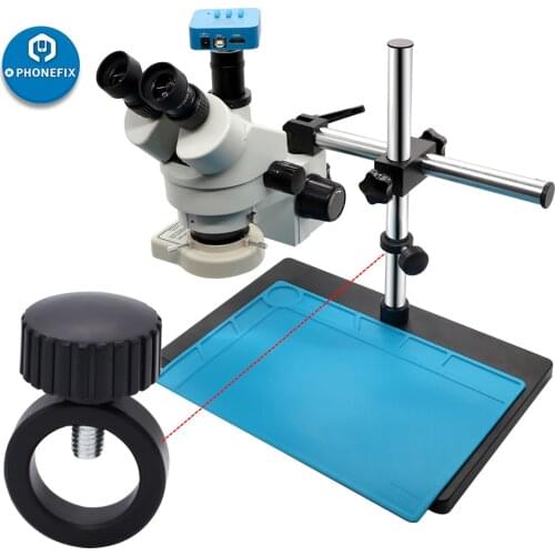 Industrial simul focal trinocular stereo Microscope Video Camera Stand Holder Metal Pillar Bar 25mm Fixing Ring with Screw