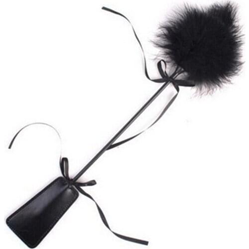 PU Feather Whip For Whipping,Tickle, Sexual Flirting Kit, Grotesque Gear, Cosplay Attachment Constraint
