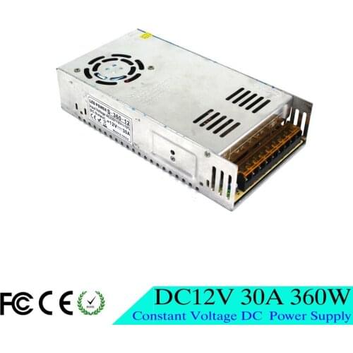 Regulated 12V 30A 360W Switching Power Supply Driver Transformer 110V 220V AC DC12V UPS for LED Strip Light 3D print