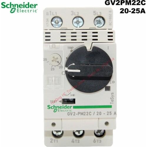 Schneider Electric GV2PM22C GV2ME 20-25A Motor Thermal Magnetic Circuit Breaker Knob 3P GV2-PM22C GV2-ME 22C Protection Switch