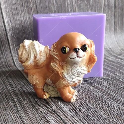 Dogs Silicone Fondant Cake Decorating Mold Handmade Soap Chocolate Polymer Clay Mould Animal Mould18188