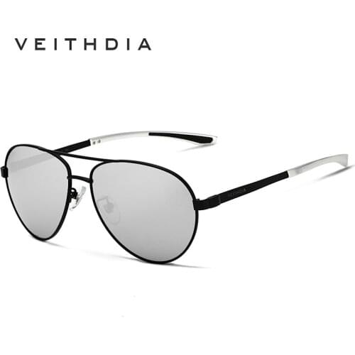 VEITHDIA Brand Designer Mens Aluminum Magnesium Sun Glasses Polarized Mirror lens Male Eyewear Sunglasses For Men gafas 3801