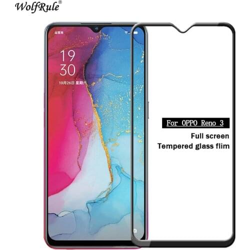 Tempered Glass For OPPO Reno 3 Glass 9H HD Hard Full Glue Glass for Reno 3 Reno3 5G Screen Protector For OPPO Reno 3 Glass 6.4"