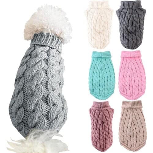 Pet Dog Sweaters Winter Pet Clothes for Small Dogs Warm Sweater Coat Outfit for Cats Clothes Woolly Soft Dog T Shirt Jacket