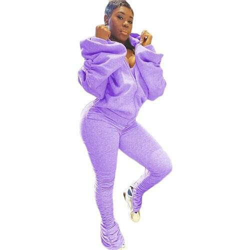 Backless Tracksuit Women Two Piece Set Long Sleeve Hoodies Top Stacked Leggings Fall Clothes Streetwear Hip Hop Matching Sets