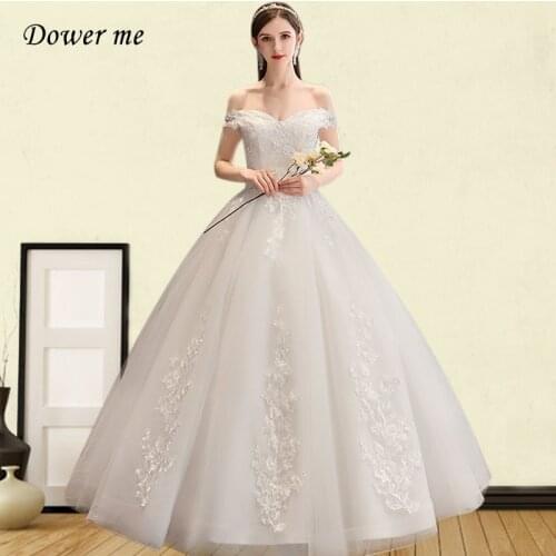 Formal Wedding Dress GR688 Off The Shoulder Vestidos De Novia 2020 Embroidery Bridal Gowns Beading Wedding Dresses For Women