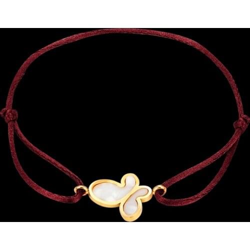 Zlxgirl Diy Stainless Steel Adjust Rope butterfly shell womens Bracelet fashoin women Unisex Valentine Day couple bangle gifts