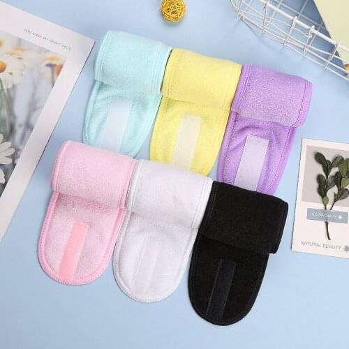 1pc Adjustable Wash Face Hair Holder Hairbands Makeup Hair Band Soft Toweling Bath Cosmetic Headbands Hair Accessories for Women
