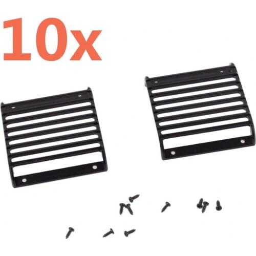 10Pcs 1:10 Headlight Grille Protective Crawler With Screws Aluminium RC Cars Parts Front Guard Light Toy Cover For 1/10 TRX4